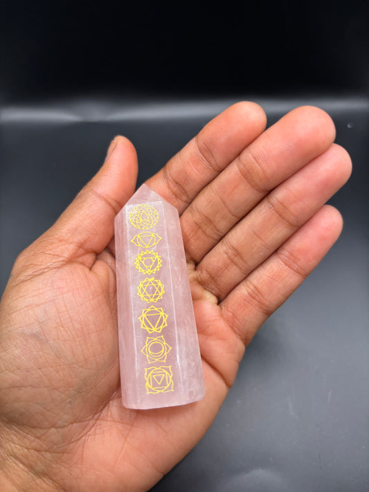 Rose Quartz Tower Crystal
